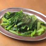 Stir-fried green vegetables with sake