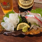 大衆酒場 竹うち - ■活タコ 330円(外税)/ しまあじ 330円(外税)■