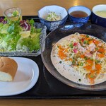 214519589 - 冷製 海老のクリームスパゲッティ定食★★★★☆