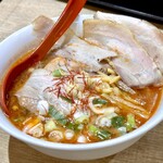 富川製麺所 - エビ塩ラーメン＋スモークチャーシュー