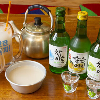 A wide selection of drinks unique to Korean Cuisine ◎ Enjoy your favorite drink