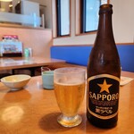 和風レストラン まるまつ - 今回は助手席でしたのでビールも(笑)