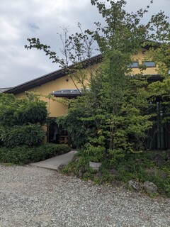 浅間 翁 - お店の駐車場に着きました