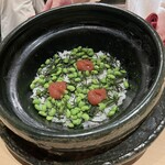 料理屋 稲家 - 【 豆と梅ののご飯 】