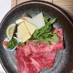 なな川 - ⭐️特上おおいた牛のしゃぶしゃぶ〜ポン酢、胡麻だれ