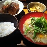 京都 まろまろ - ランチの味噌汁が好き！