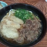 Daishin Udon - 肉ごぼう天うどん＋高菜おにぎり