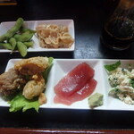 食堂カフェとも - おつまみ５品セット￥500