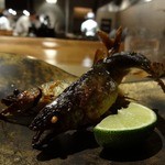 六雁 - 天然活け鮎の炭火焼