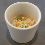 セリュー - ランチコース 9680円 のブルターニュ 蕎麦 パンチェッタ