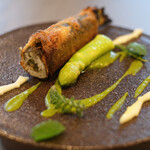 セリュー - ランチコース 9680円 の和歌山 鮎 ズッキーニ ハーブソース