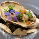 セリュー - ランチコース 9680円 の兵庫 牡蠣 キャビア アオリイカ