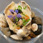 セリュー - ランチコース 9680円 の兵庫 牡蠣 キャビア アオリイカ