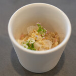 セリュー - ランチコース 9680円 のブルターニュ 蕎麦 パンチェッタ