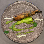 セリュー - ランチコース 9680円 の和歌山 鮎 ズッキーニ ハーブソース