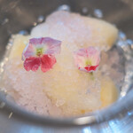 セリュー - ランチコース 9680円 の山梨 桃 ベルベーヌ ヒューガルデン