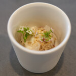 セリュー - ランチコース 9680円 のブルターニュ 蕎麦 パンチェッタ