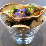 セリュー - ランチコース 9680円 の兵庫 牡蠣 キャビア アオリイカ