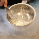 セリュー - ランチコース 9680円 の長崎 縞鯵 ヨーグルト 林檎