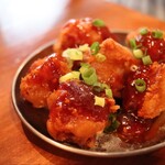 元祖台湾もつ鍋仁 - ホルモンの唐揚げ（甘辛ダレ）