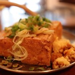 Ganso taiwan motsunabejin - あつ揚げ豆腐（しょうが醤油）