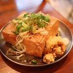 gansotaiwammotsunabejin - あつ揚げ豆腐（しょうが醤油）
