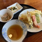 元祖白石うーめん処なかじま - 味3種と天ぷら1650円