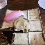 鮨 三心 - 茄子のピューレ＆鰯