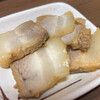 Tachinomi Yomoda - 自家製チャーシュー。味付けが絶妙で、脂も良い味で美味しい。