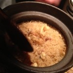 器楽亭 - 〆のご飯は青柳の炊き込みご飯　鼓太郎さん自らお披露目してくださる。