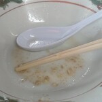 ふくちゃんラーメン - 完飲した…汗で塩分放出してたので問題なし(^^)