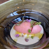 Peace - 稚鮎とストラッチャテッラ　スイカのソルベ