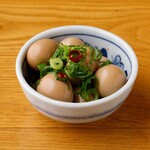 Quail egg marinated in garlic and soy sauce