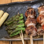 立川やきとん - チーズ串、ししとう、プチトマト
      
      たぶん。furutax2さんのリクエスト