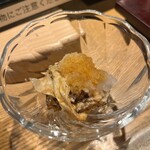 築地 男前鮓 - 鯛の皮の炙り