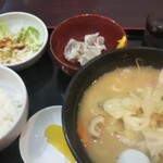 Kahoku Hanten - ちゃんぽんセット(ちゃんぽん、御飯、焼売、サラダ)