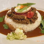 太陽カレー - 特製スパイシーキーマ＆太陽カレー大盛り￥８００