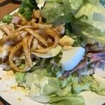 シズラー - ３回目見にくいですが野菜ブロッコリーと、卵サラダ。