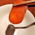 Bar篠崎 - 自家製カラスミ　バランタイン17年を塗って仕上げてあります