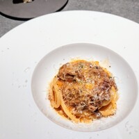 malca - 本日の〆パスタはフランスキントア豚のラグーパスタ。先日はトンナレッリでメニューオンしていたラグーソース。ほほ肉ゴロゴロ食べ応えたっぷり美味しかった〜