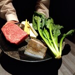 八重洲 steak & seafood 鉄板焼き 一心 - 本日の食材