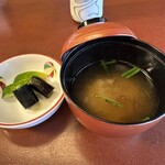 人形町今半 - 2023年8月 集コース　赤だしと香の物