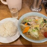 南海飯店 - 五目汁そば＋ライス