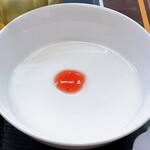 Mampuku Tei - 酢豚定食の杏仁豆腐