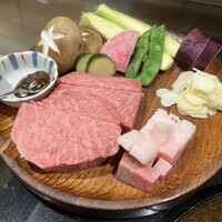 鉄板焼 下野 - サーロインと夏野菜
