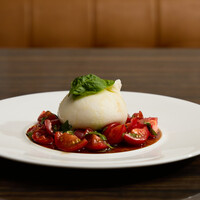 BURRATA CHEESE CAPRESE balsamic sauce