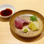 寿司 藤やま - ヤイトガツオと白海老の昆布締め