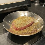 元麻布 牛牛 離宮 - 上州かとう牛のシャトーブリアン。美味し。