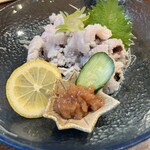 せいじ - 今治のハモ刺し　丁寧に骨ぎりされている