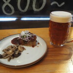 谷町ビール ブリューパブ テタールヴァレ - 極厚！塊生姜焼き ＆ ともあれアルト